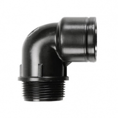 Gomito 90° Per Tubo Da Giardino Ø32 Mm Con Fascette In Acciaio Inox – Raccordo A Pressare Per Piscina E Irrigazione, Plastica Resistente